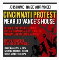 Join protests while JD Vance is back home