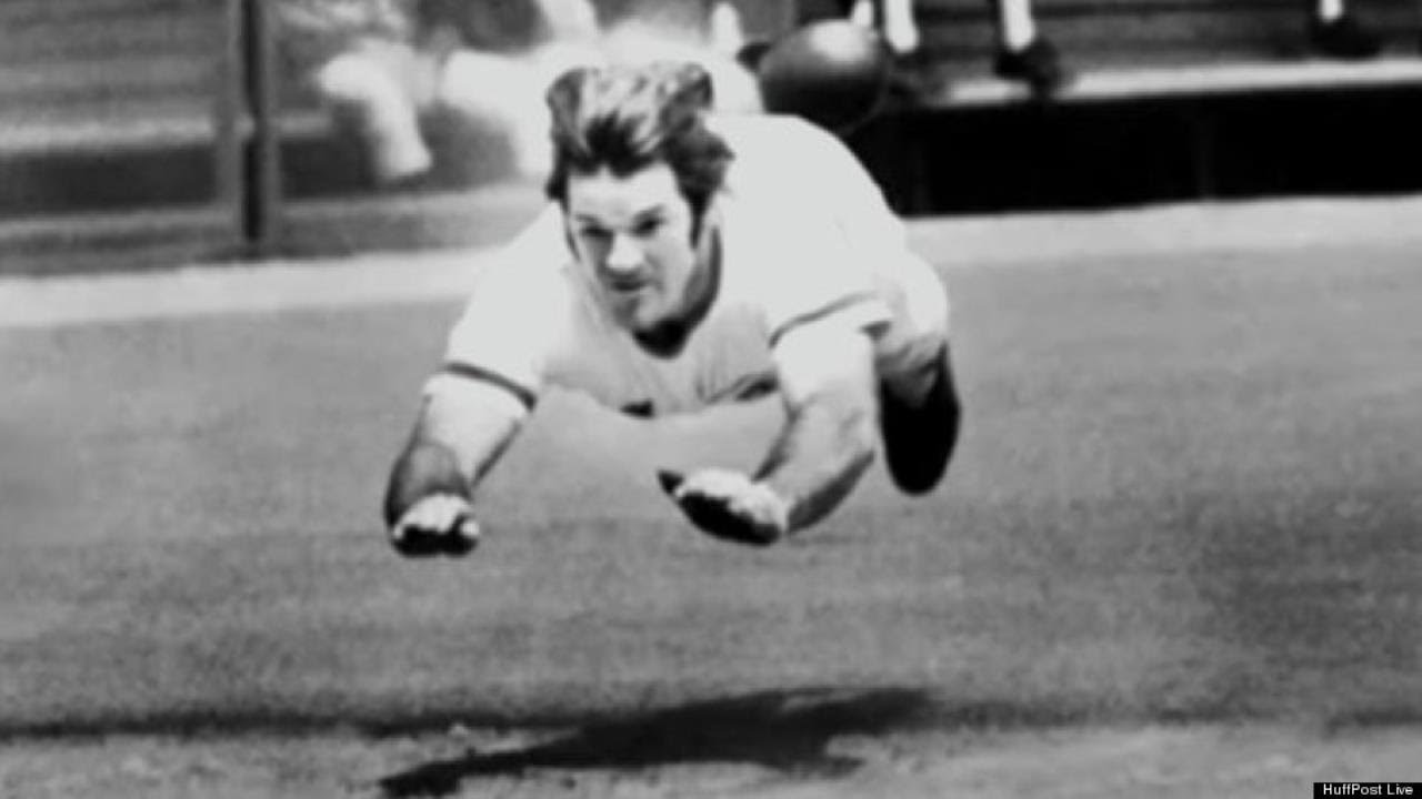 image of Pete Rose diving head first, as popularized by Arrested Development