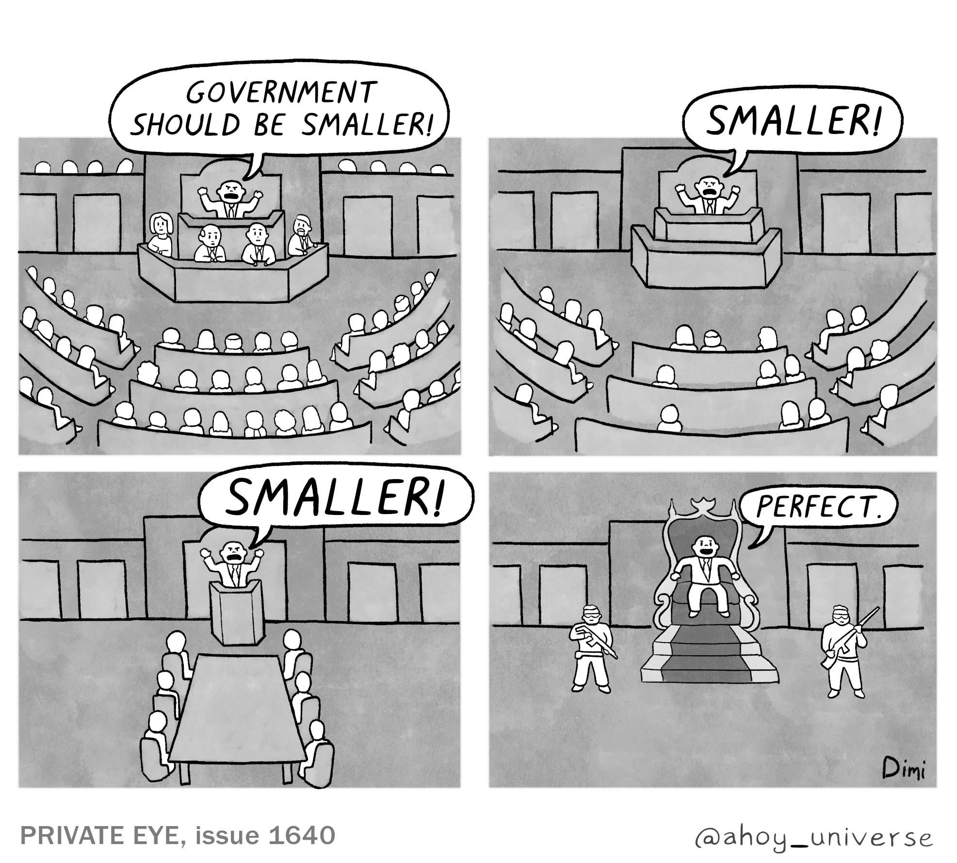 Smaller government comic