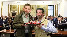 Trump Boys Bake Dad Cake With Gavel Hidden Inside