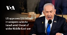 US approves $20 billion in weapons sales to Israel amid threat of wider Middle East war