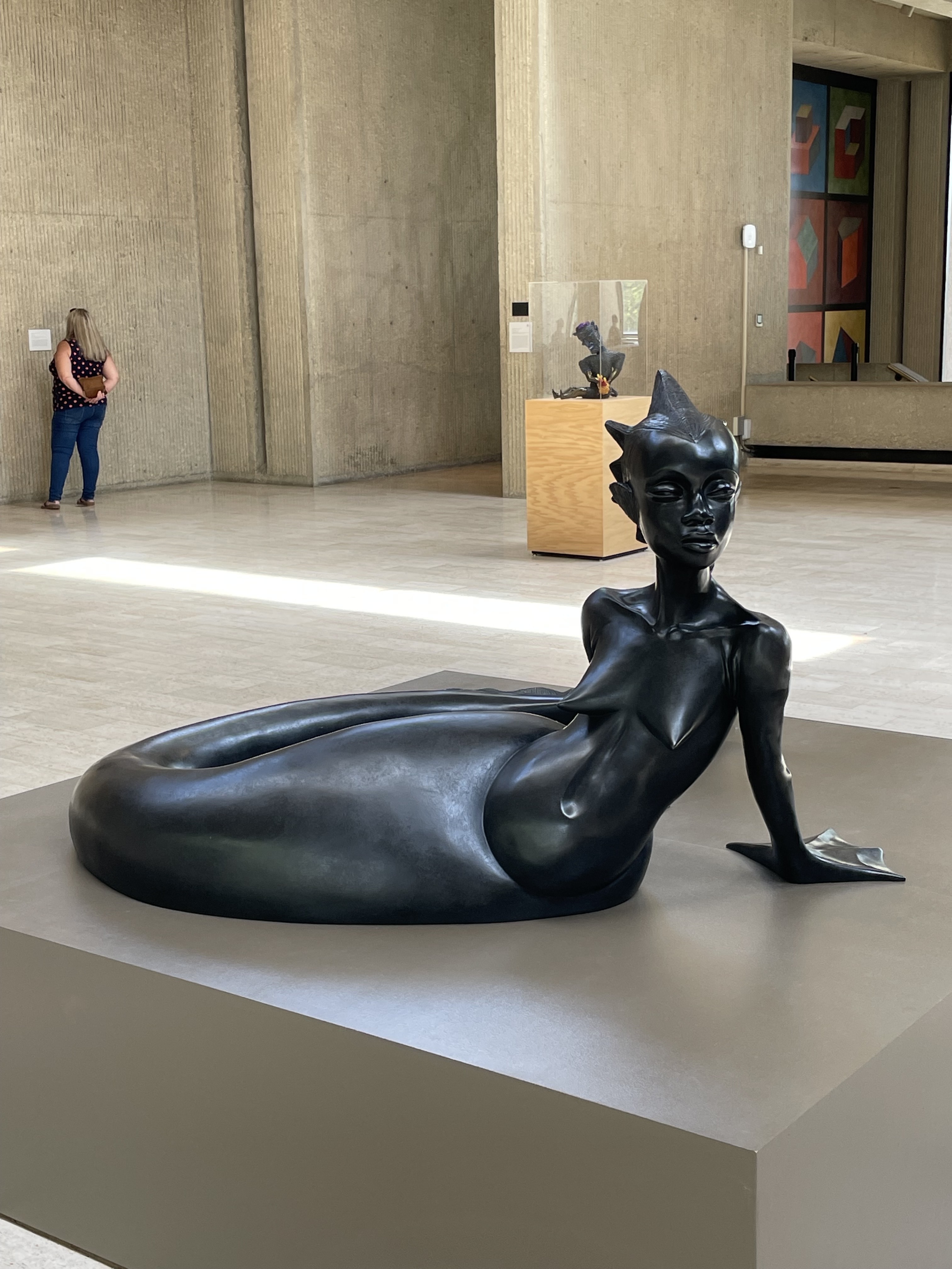 obsidian merwoman statue