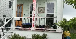 A Jewish New Orleans City Council staff member's home was vandalized Thursday night with blood red paint