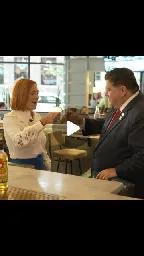 Inside with Jen Psaki on Instagram: "Governor Pritzker shows Jen Psaki Chicago liquer before this year’s Democratic convention #malort #chicago #msnbc #dnc #pritzker"