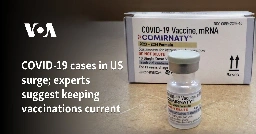 COVID-19 cases in US surge; experts
suggest keeping vaccinations current