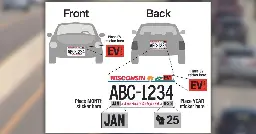 Wisconsin DOT begins mailing out new license plate stickers to EV and hybrid owners