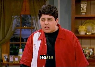 Josh Peck, from the show Drake & Josh, saying – frustratingly –, "Megan," the name of his little sister (on the show). Someone has edited the subtitle to say, "Reagan."