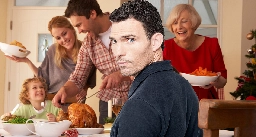 Dad Waiting for Lull at Christmas Dinner to Rant About Woke Mind Virus